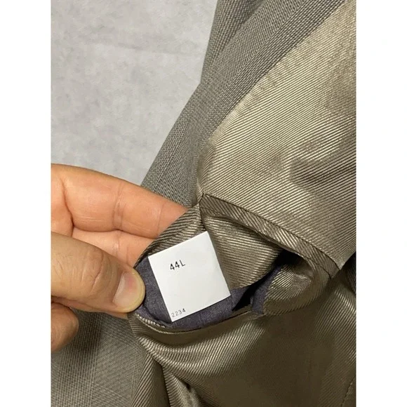 Oscar De Le Renta Suit Men 44L Double Breasted Plaid Flannel Wool 38X33 P Luxury - Picture 9 of 15